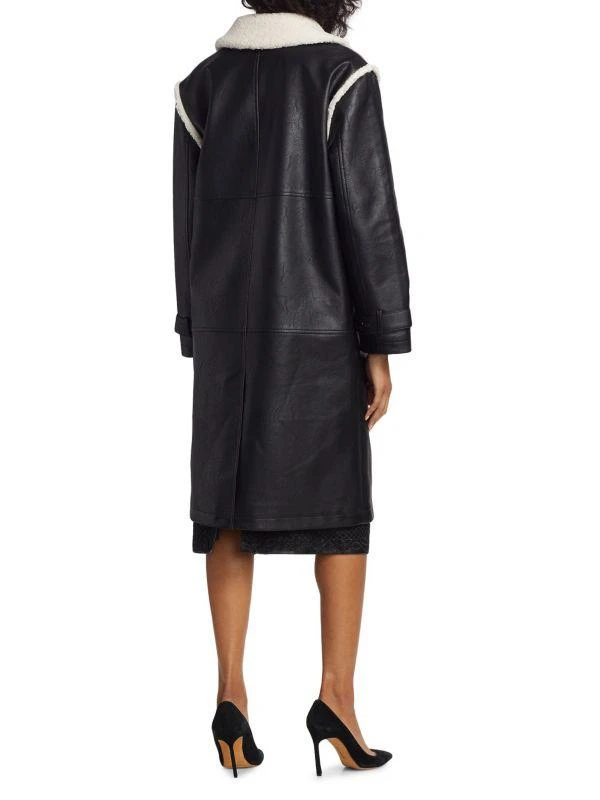 Tahari Faux Leather & Faux Fur Coat 2