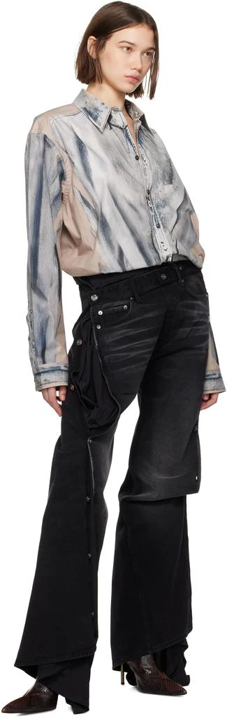 Y/Project Black Collapsed Waist Jeans 5