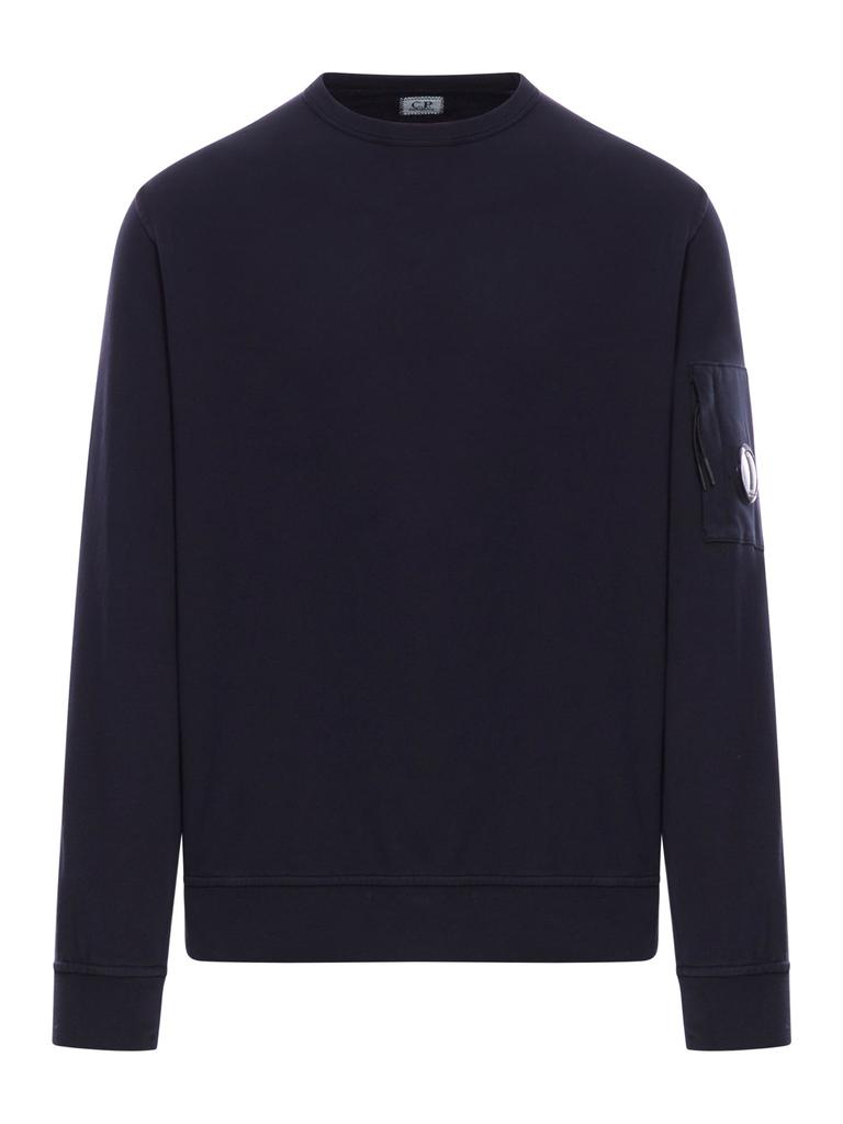 CP Company CREWNECK SWEATSHIRT IN COTTON DIAGONAL RAISED FLEECE LENS