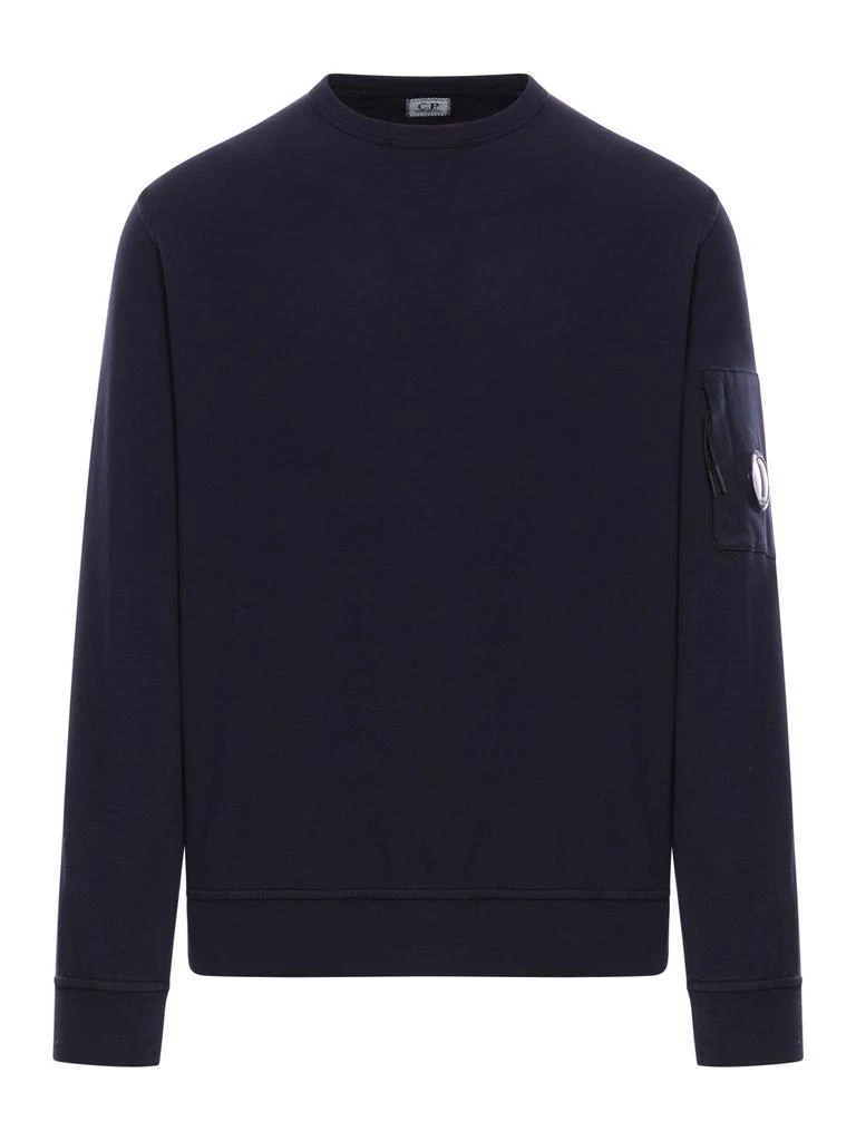 CP Company CREWNECK SWEATSHIRT IN COTTON DIAGONAL RAISED FLEECE LENS 1