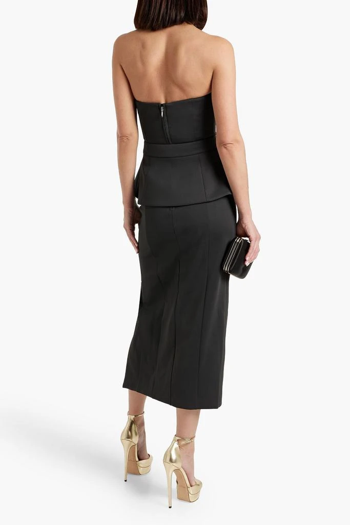 NICHOLAS Navaeh strapless belted ponte midi dress 3