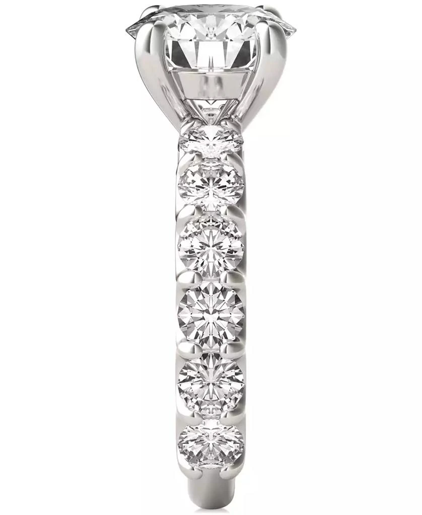 Charles & Colvard Moissanite Solitaire & Trellis-Set Side Stone Ring (3-3/4 ct. t.w.) in 14k White Gold 4