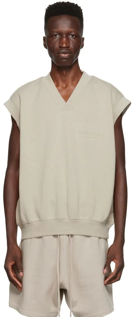 Fear of God ESSENTIALS Gray V-Neck Vest 1