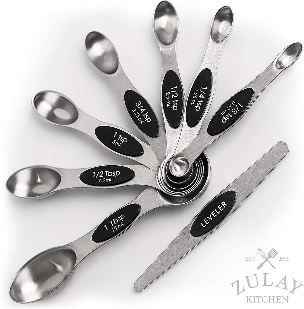 Zulay Kitchen Magnetic Measuring Spoons with Leveler 3