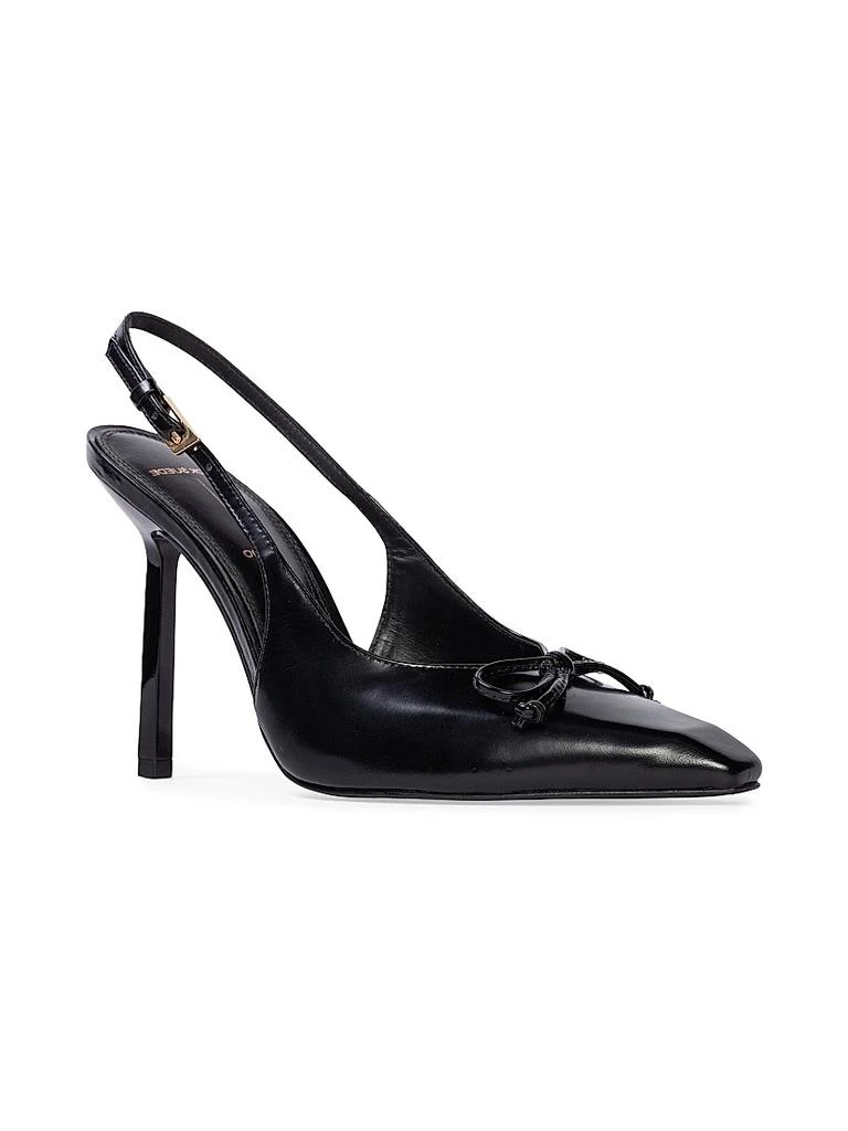 Black Suede Studio Vie 100MM Leather Pumps 3