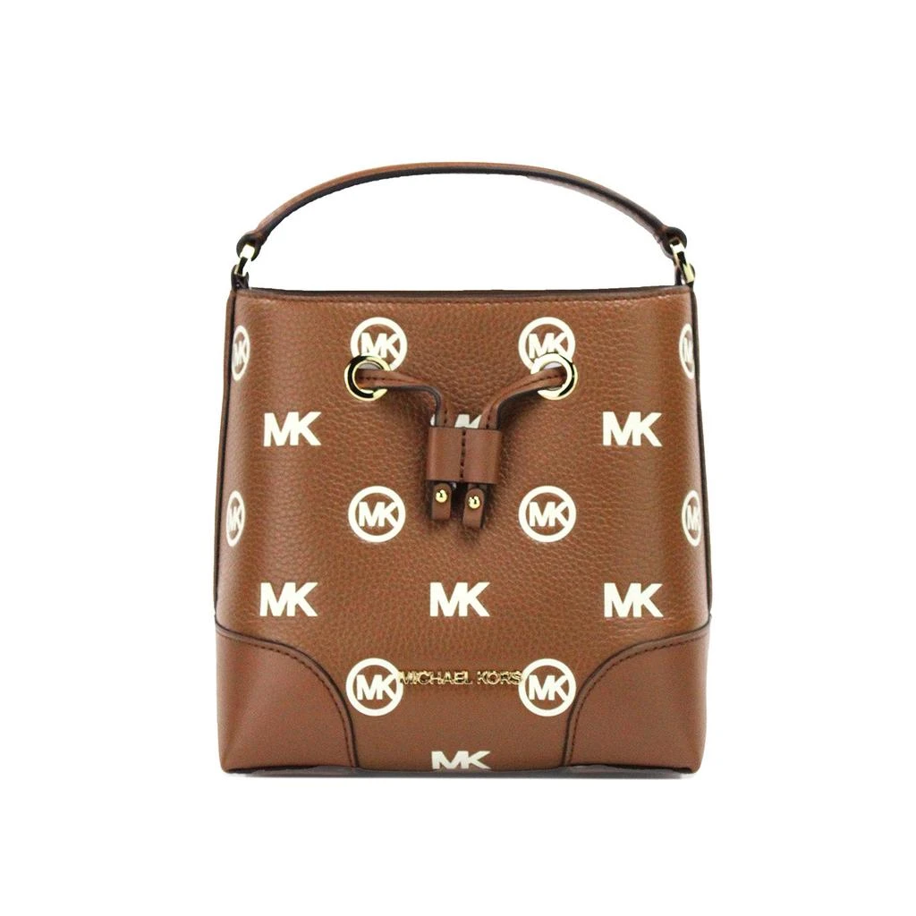 Michael Kors Michael Kors Mercer Small Luggage Embossed Drawstring Bucket Messenger Women's Bag 1