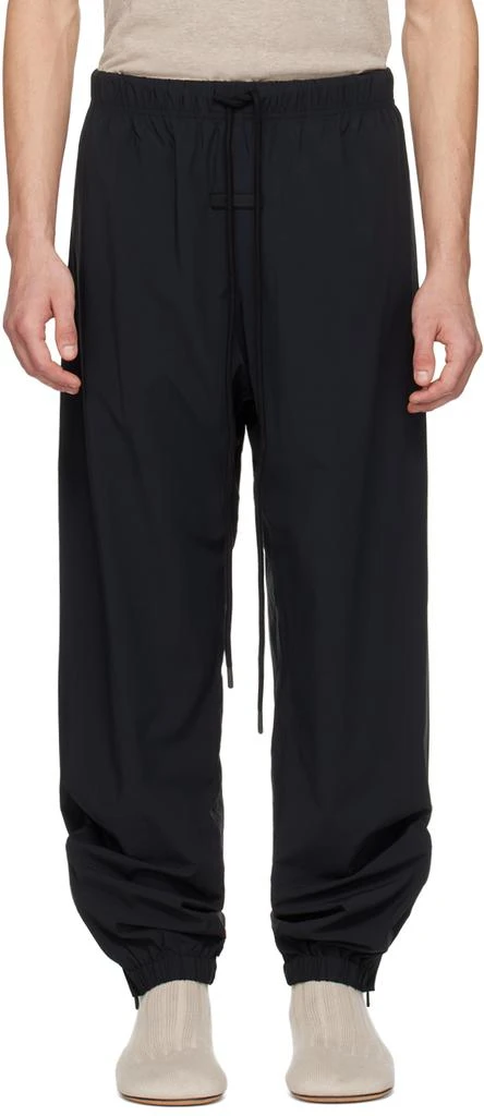 Essentials Black Drawstring Track Pants 1