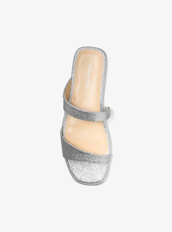 Michael Kors Jaida Glitter Embellished Leather Sandal 3