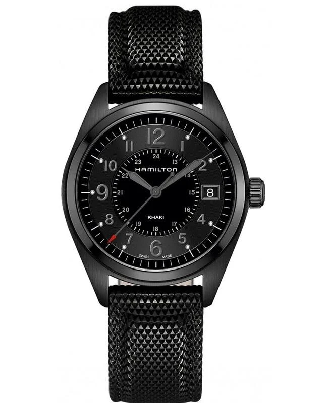 Hamilton Hamilton Khaki Field Black Dial Black Rubber Strap Men's Watch H68401735 1