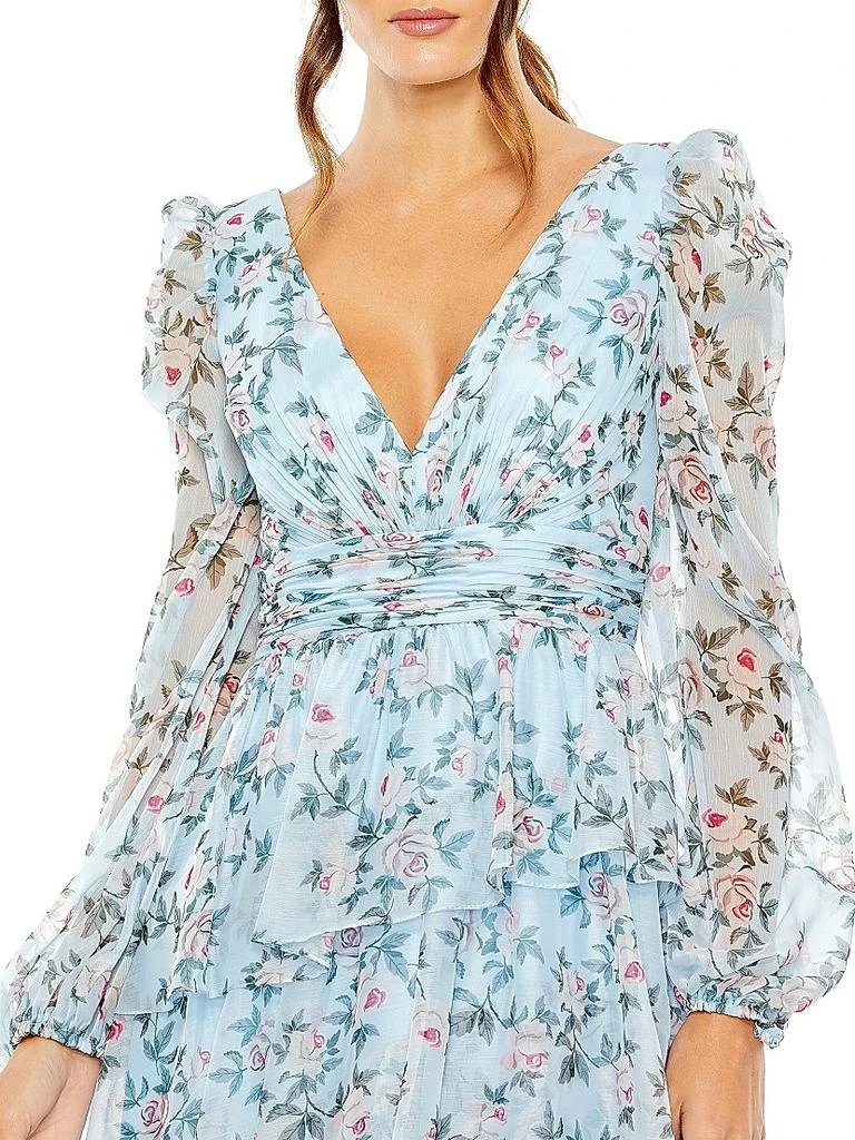 Mac Duggal Floral Chiffon Tiered Midi-Dress - Dresses & Skirts - Compare  Prices from 4+ Stores - Free Shipping