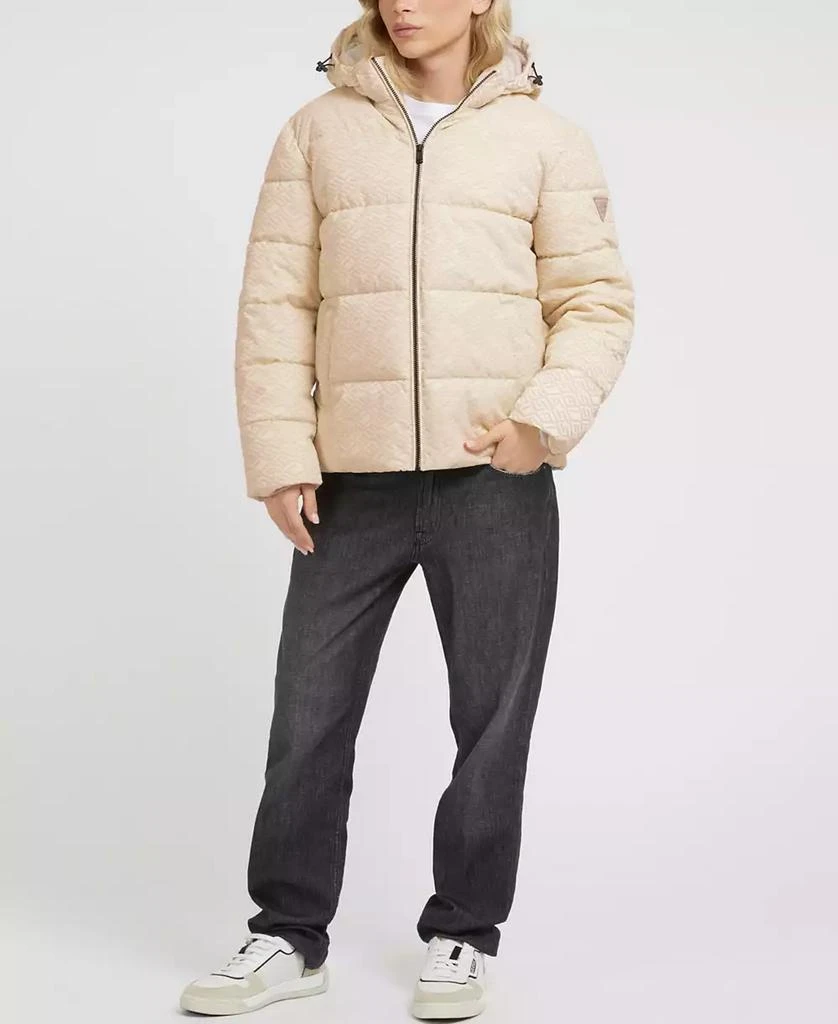 GUESS Men's Allover Logo Puffer Jacket 3