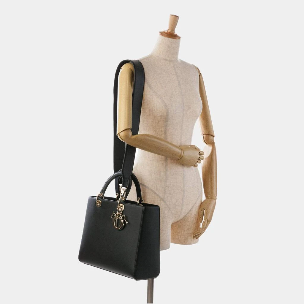 Dior Dior Black Large Grained Calfskin Lady Dior 14