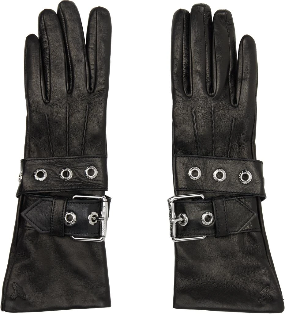 Vivienne Westwood Black Belt Buckle Gloves