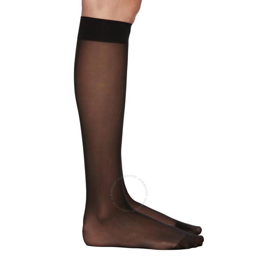 Wolford Nude 8 Sheer Knee-high Stockings In Black Set of 6