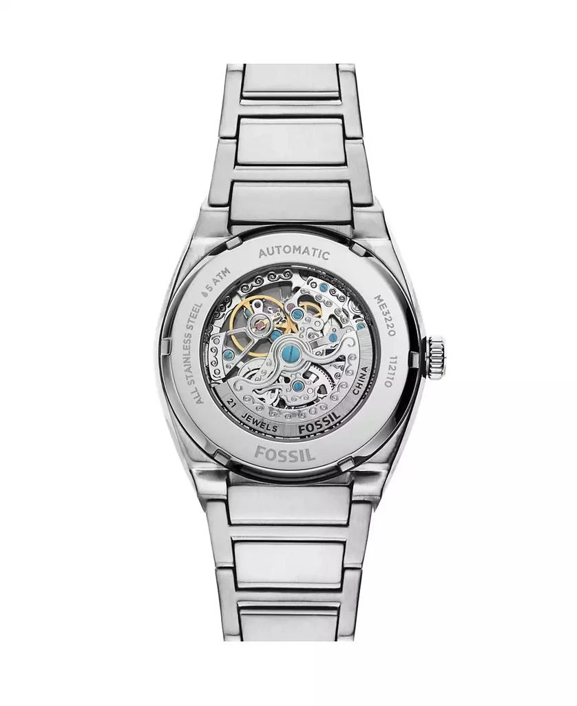 Fossil Men's Everett Automatic Silver-tone Stainless Steel Watch 5