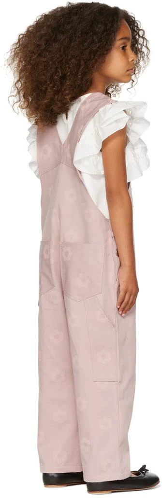 même. SSENSE Exclusive Kids Pink Daisy Riley Overalls 3
