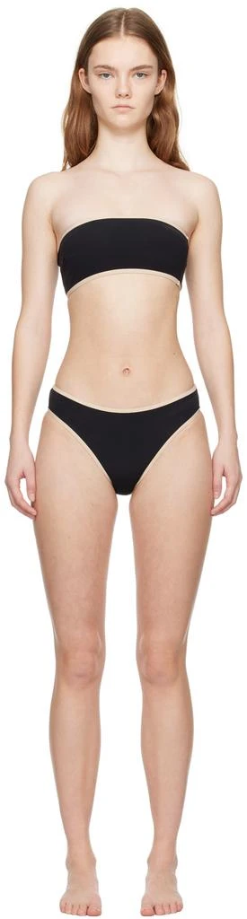 Totême Black Stripe Edge Bikini Top 1