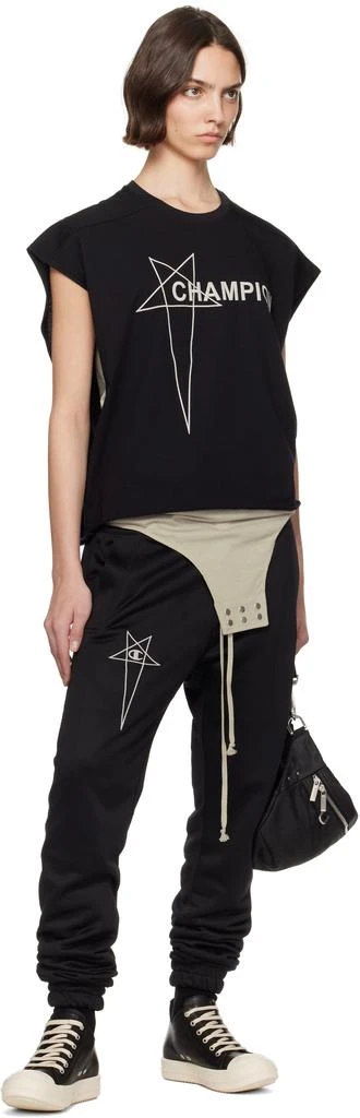 Rick Owens Black Champion Edition Joggers Sweatpants 4