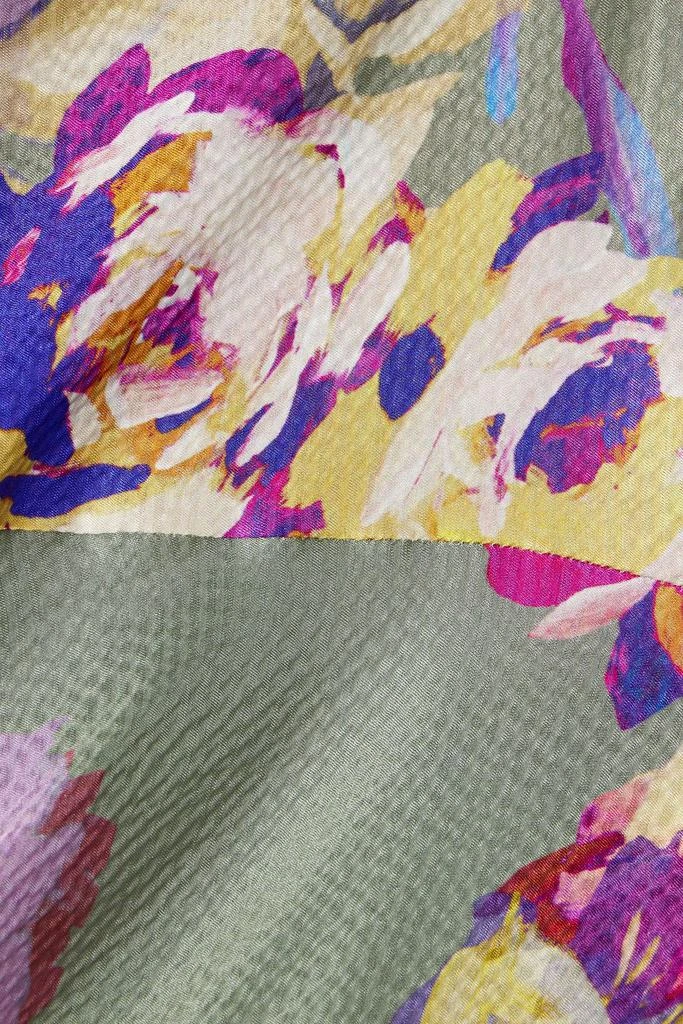 NICHOLAS Draped floral-print satin-crepe midi dress 4