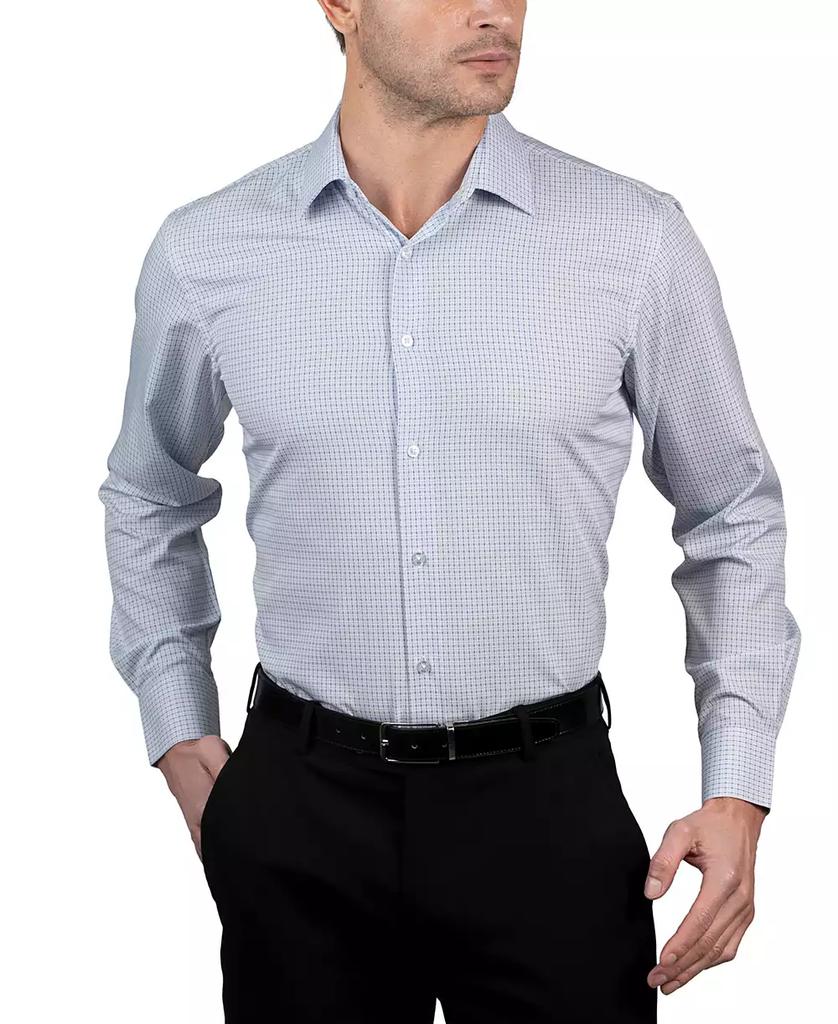 Nautica Men's Slim-Fit Windowpane Dress Shirt