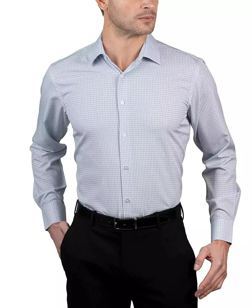 Nautica Men's Slim-Fit Windowpane Dress Shirt 1