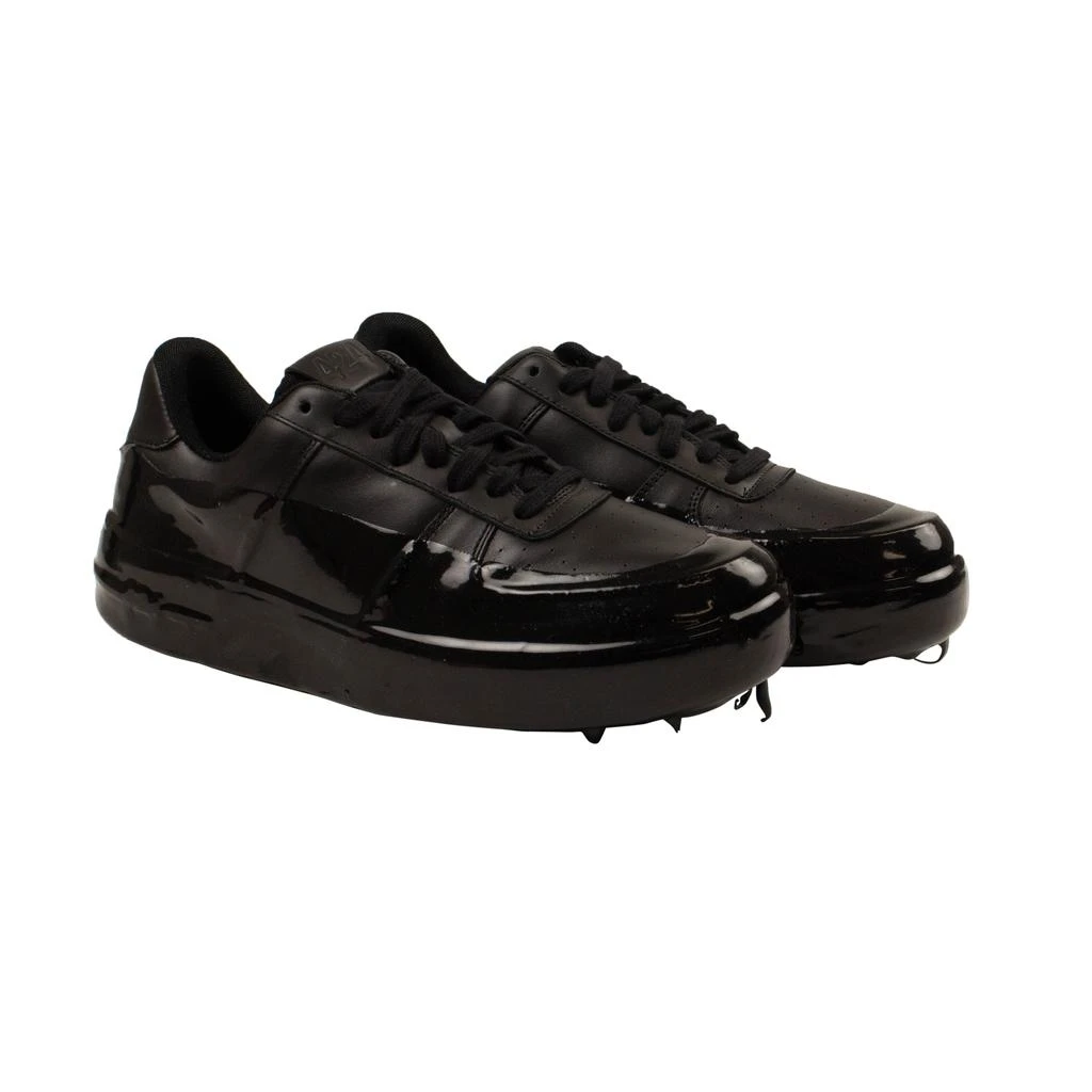 424 ON FAIRFAX 424 On Fairfax Wax Dipped Low Top Sneakers - Black 6