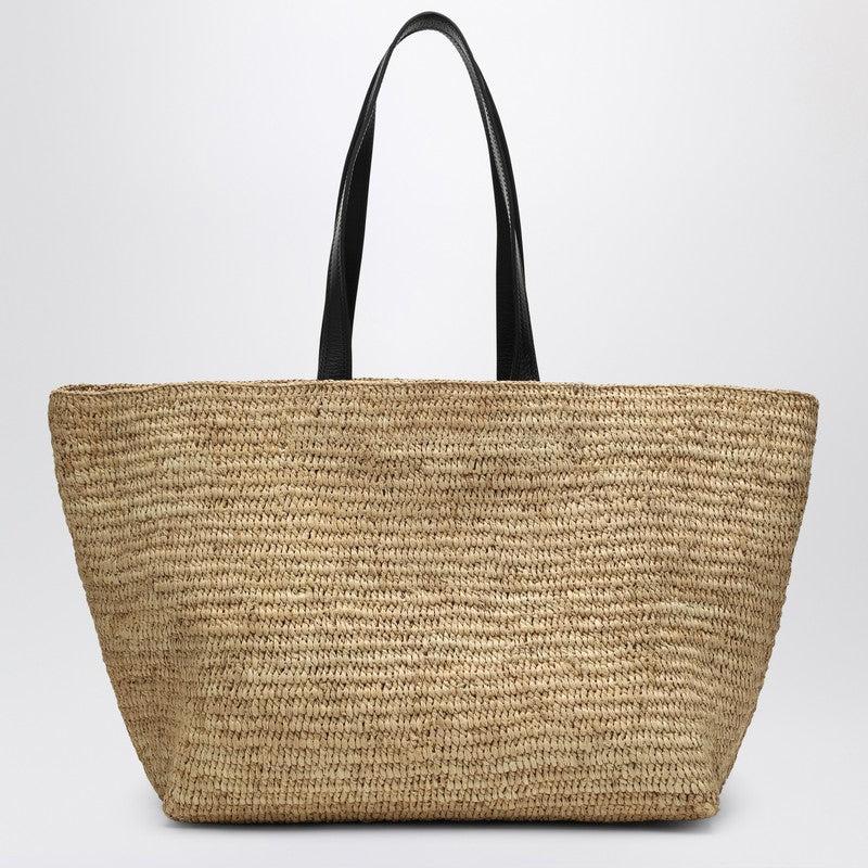 AMI Women's Rafia Tote Bag With Logo