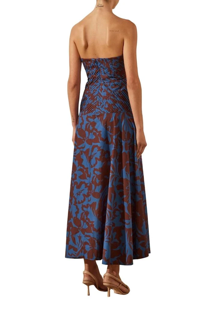 Shona Joy CATIA STRAPLESS PLEATED MIDI DRESS 4