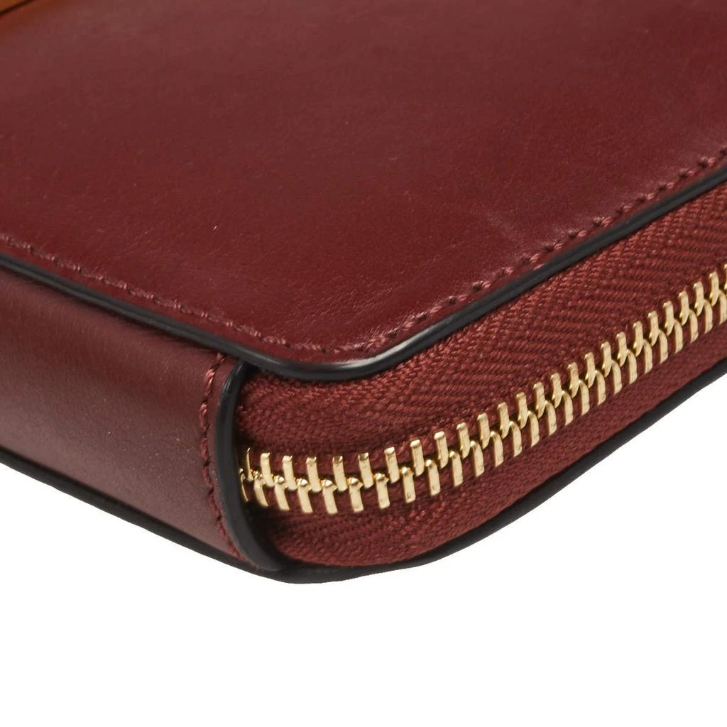 LANCEL Lancel Burgundy Leather Logo Zip Around Wallet 11