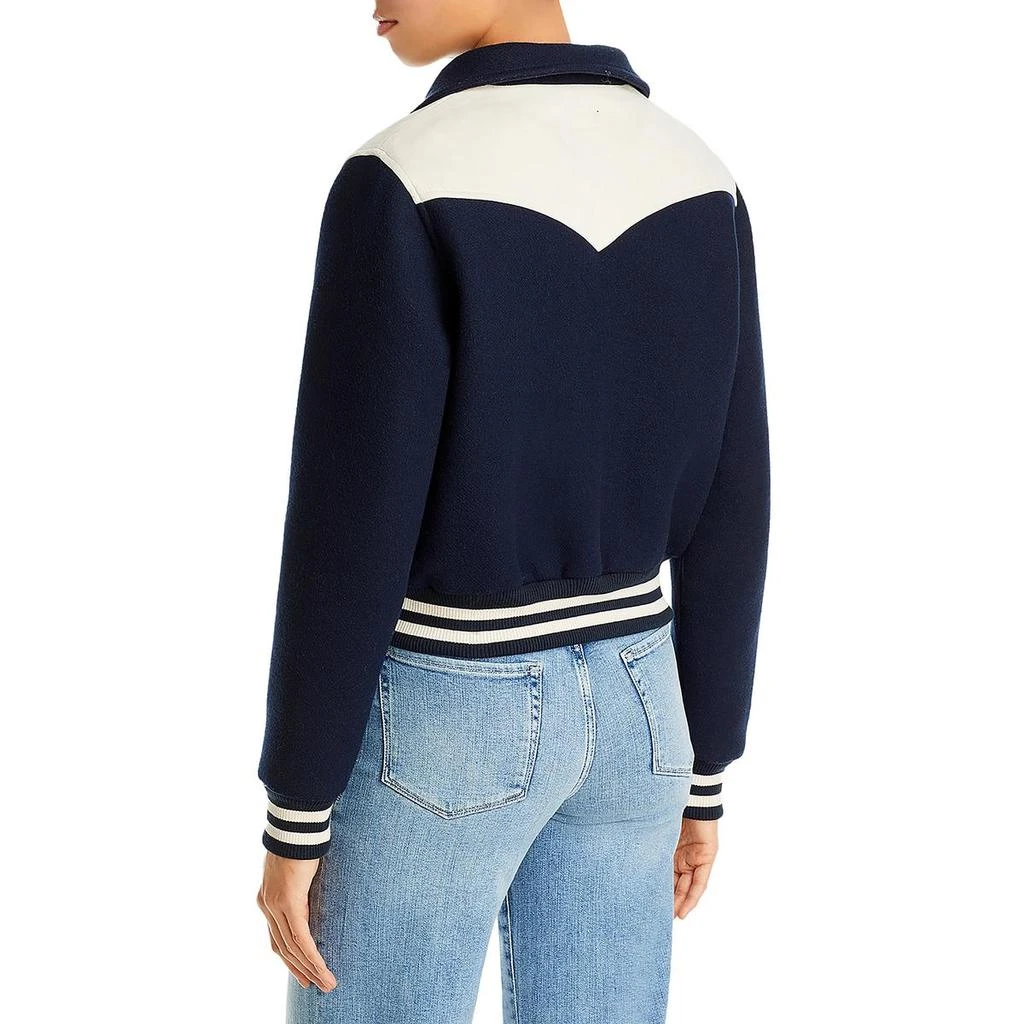 MOTHER Womens Wool Blend Wool Bomber Jacket 2