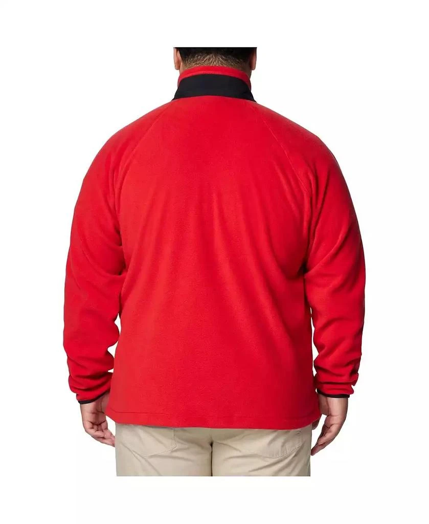Columbia Men's Red Wisconsin Badgers Flanker IV Fleece Raglan Full-Zip Jacket 5