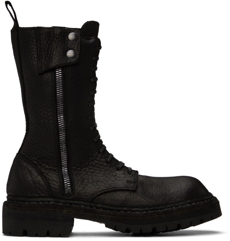 【関税込み】Guidi ブラック Tex-Mex ブーツ Guidi レースアップ レザーブーツ | ブラック | FARFETCH JP