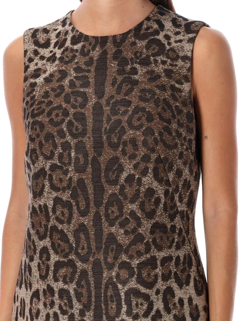 Dolce & Gabbana Dolce & Gabbana Leopard Jacquard Midi Dress 3