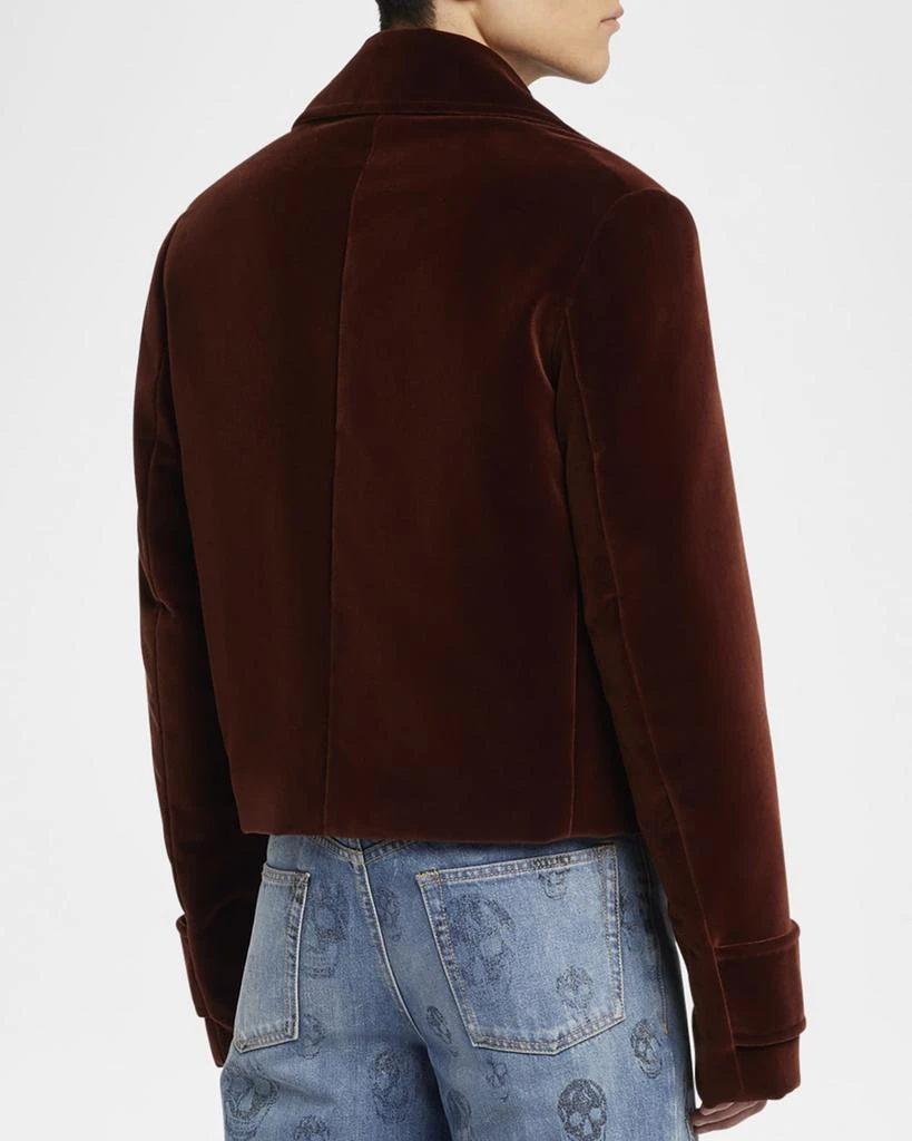 Alexander McQueen Men's Velvet Blazer with Signature Buttons 6