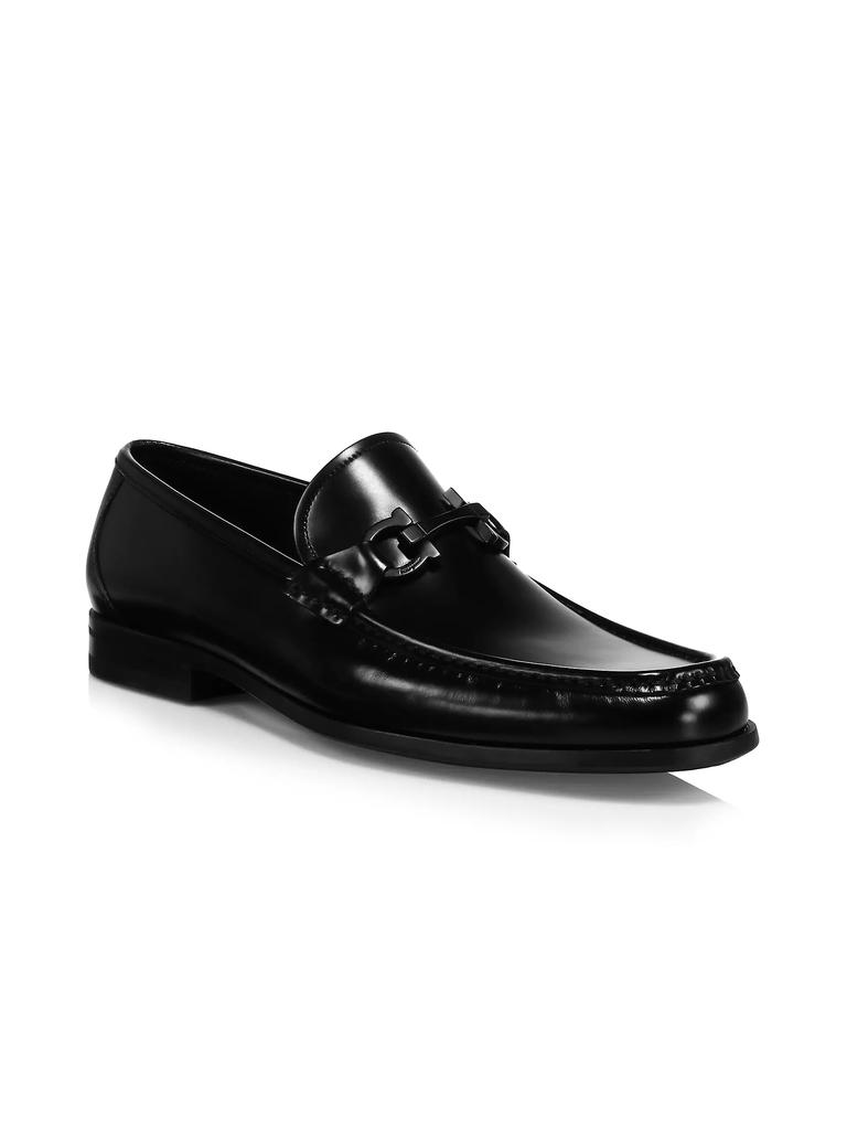 FERRAGAMO Grandioso Patent Leather Gancini Loafers