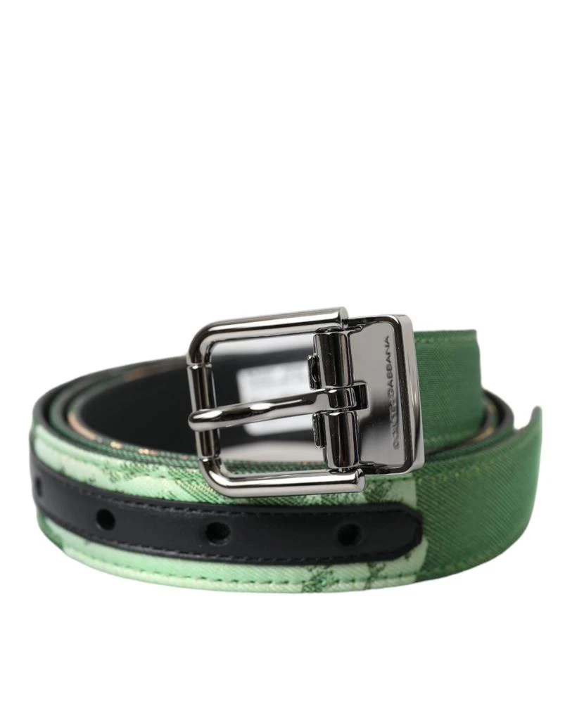Dolce 
Gabbana Leather Jacquard Metal Buckle Men
s Belt