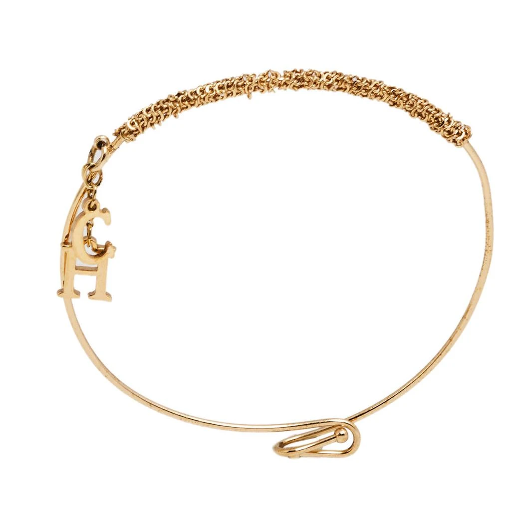 CH Carolina Herrera CH Carolina Herrera Logo Charm Gold Tone Bracelet 4