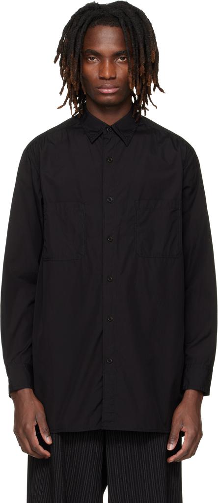 Shop Yohji Yamamoto Unbalanced Design Collar Blouse on Sale at