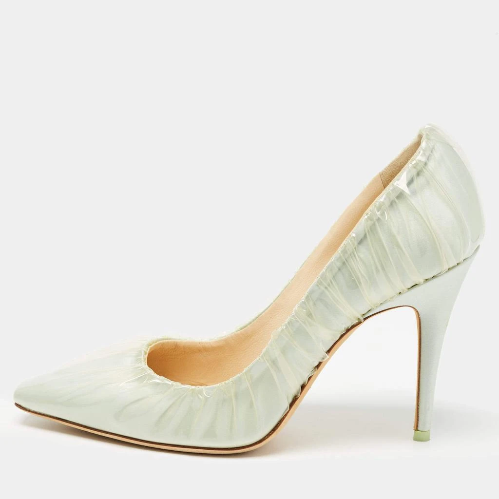 Jimmy Choo Jimmy Choo x Off-White Light Blue Satin and Pleated PVC Anne Pumps Size 39 1