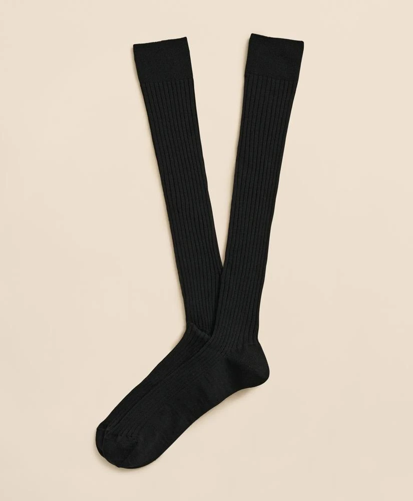 Brooks Brothers Merino Wool Blend Over-the-Calf Ribbed Socks 1