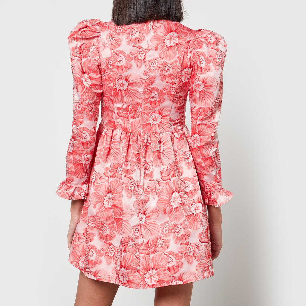 Batsheva Batsheva Prairie Floral Satin-Jacquard Mini Dress