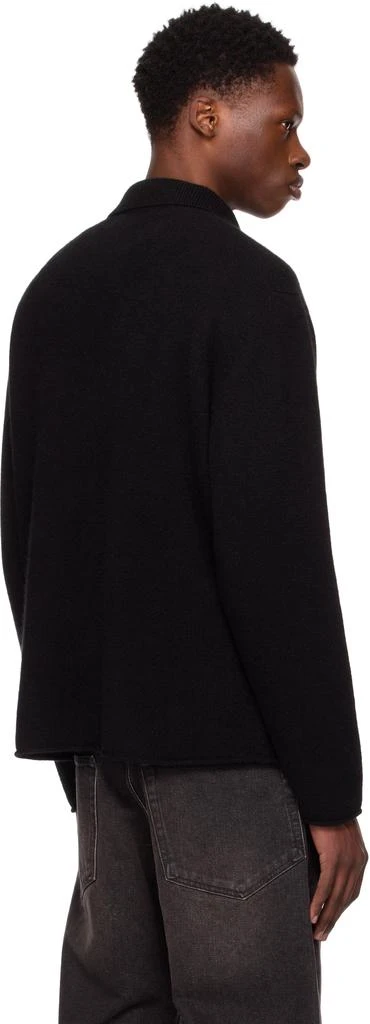 The Elder Statesman Black Heavy Rugby Polo 3