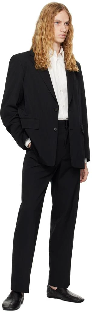 AURALEE Black Light Wool Max Gabardine Trousers 4