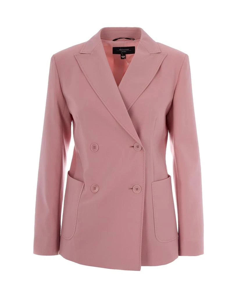 Max Mara Double-Breasted Blazer in Dusty Pink