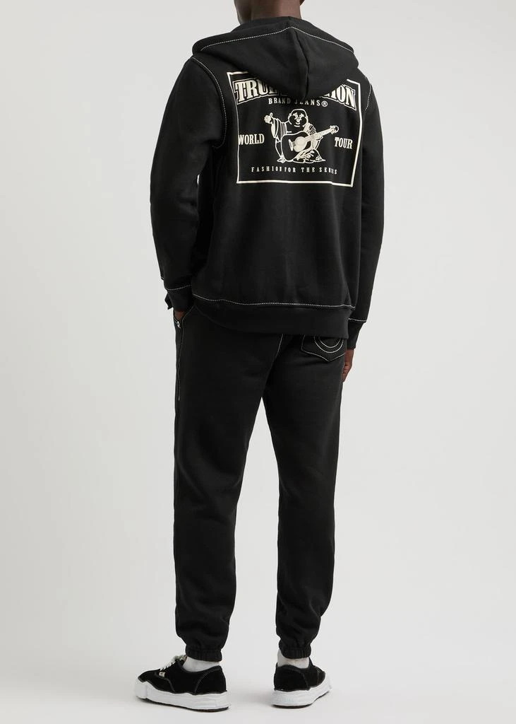 True Religion Big T hooded cotton-blend sweatshirt 4