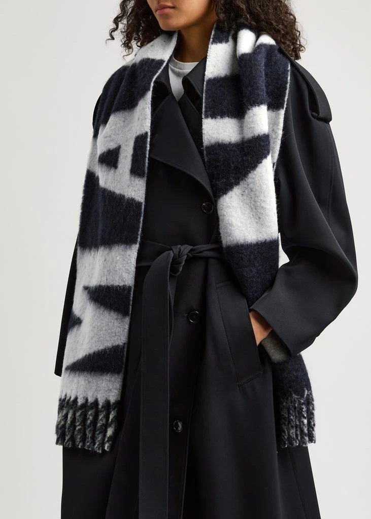 Isabel Marant Loliana logo-intarsia alpaca-blend scarf 2