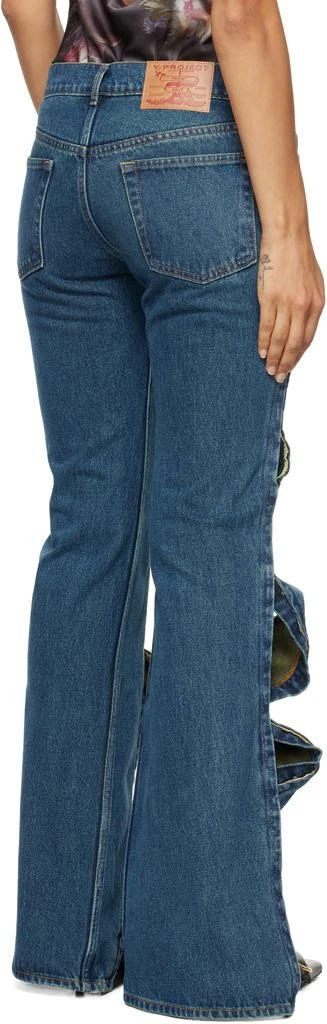 Y/Project Blue Hook and Eye Slim Jeans 3