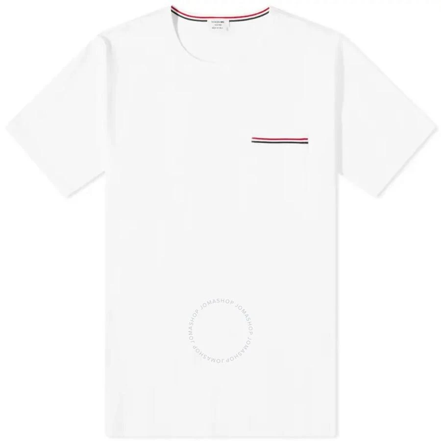 Thom Browne Men's White Jersey Pocket T-Shirt 1