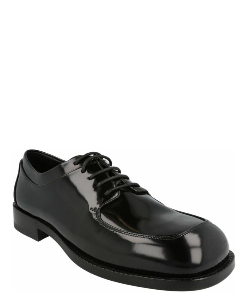 Salvatore Ferragamo Patent Dinamic Lace-up Derby Shoes -Wide Width