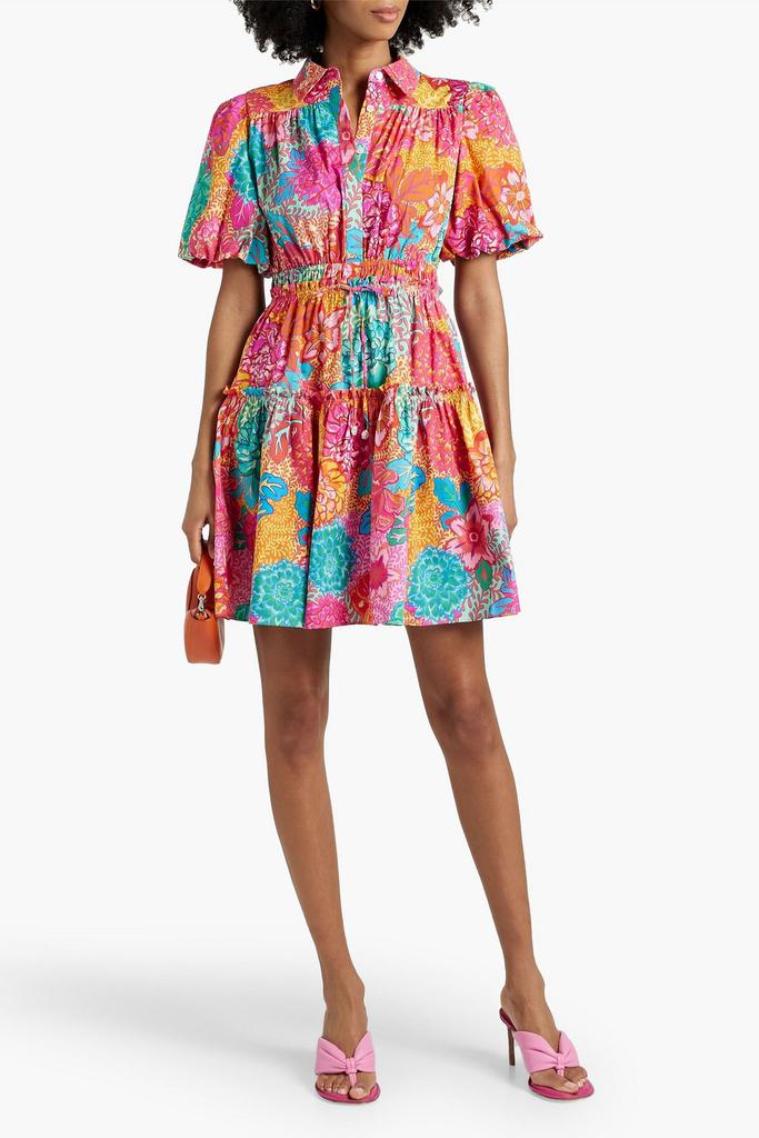 Derek Lam Doha printed cotton-blend poplin mini shirt dress